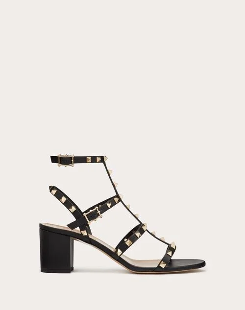Valentino Garavani Rockstud Calfskin Ankle Strap Sandal 60 Mm