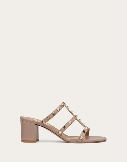 Valentino Garavani Rockstud Calfskin Leather Slide Sandal 60 Mm