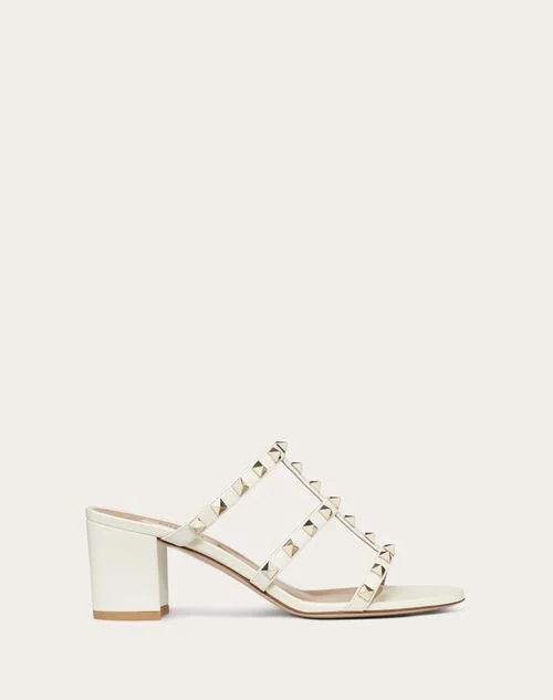Valentino Garavani Rockstud Calfskin Leather Slide Sandal 60 Mm