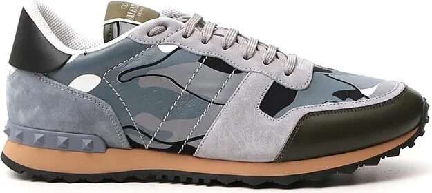 Valentino Garavani Rockstud Camouflage Rockrunner Sneakers
