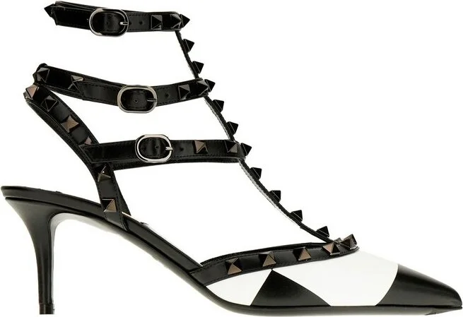 Valentino Garavani Rockstud Embellished Pointed-Heeled Pumps