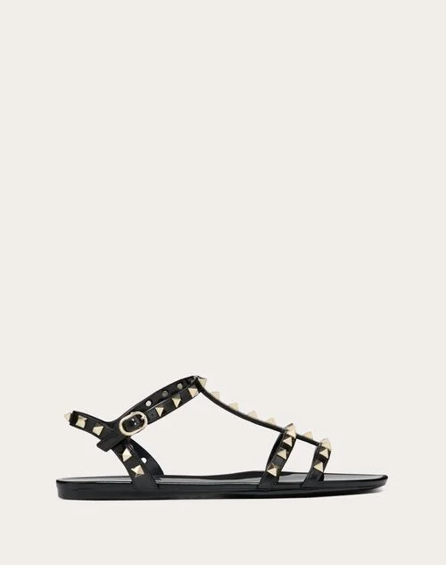 Valentino Garavani ROCKSTUD FLAT RUBBER SANDALS