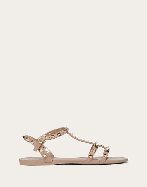 Valentino Garavani ROCKSTUD FLAT RUBBER SANDALS
