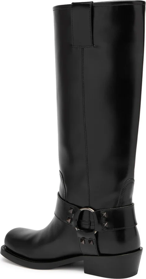 Valentino Garavani Rockstud Knee-high Leather Boots - Image 2