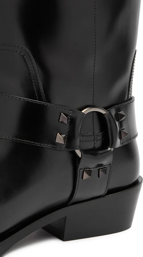 Valentino Garavani Rockstud Knee-high Leather Boots - Image 4