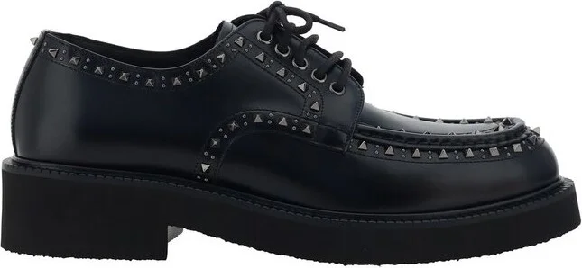 Valentino Garavani Rockstud Lace-Up Derby Shoes