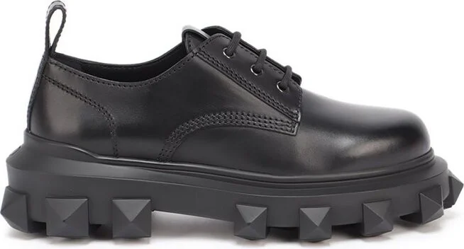 Valentino Garavani Rockstud Lace-Up Derby Shoes