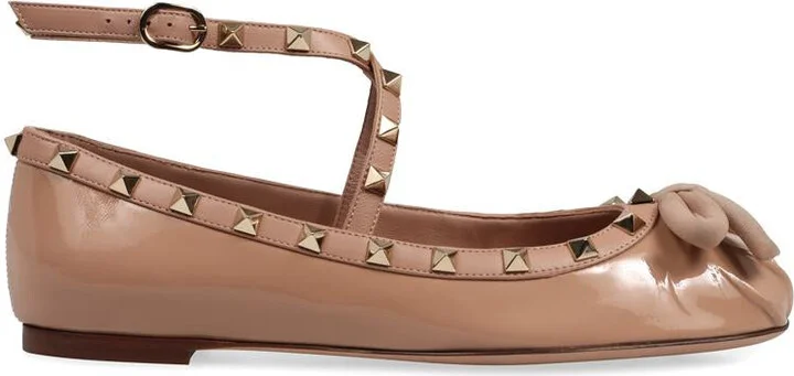 Valentino Garavani Rockstud Leather Ballet Flats