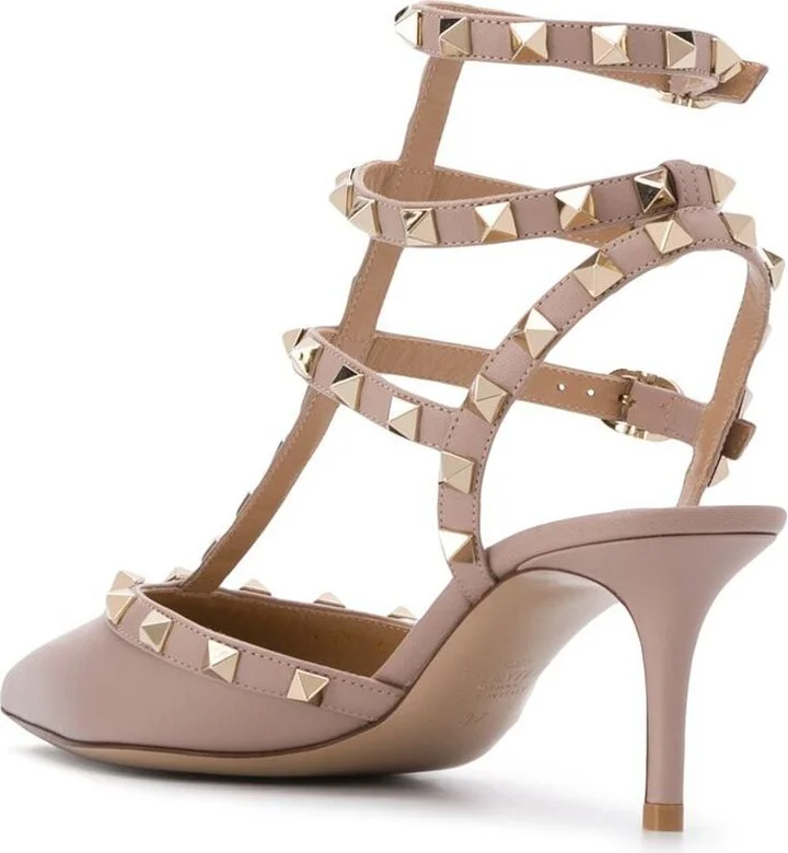 Valentino Garavani Rockstud Leather Pumps - Image 3