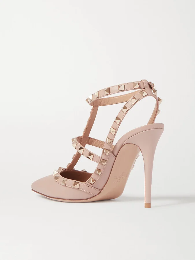 Valentino Garavani - Rockstud Leather Pumps - Pink - Image 3