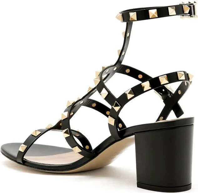 Valentino Garavani Rockstud Leather Sandals - Image 3