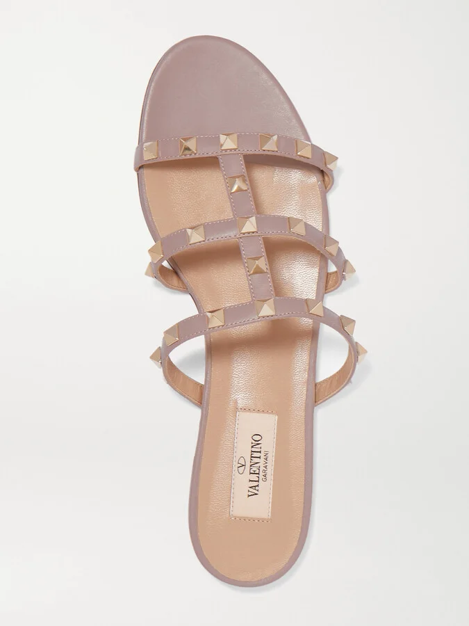 Valentino Garavani - Rockstud Leather Sandals - Pink - Image 5