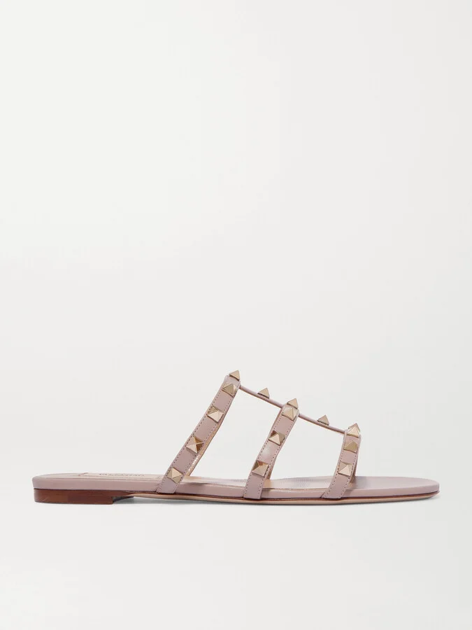Valentino Garavani - Rockstud Leather Sandals - Pink