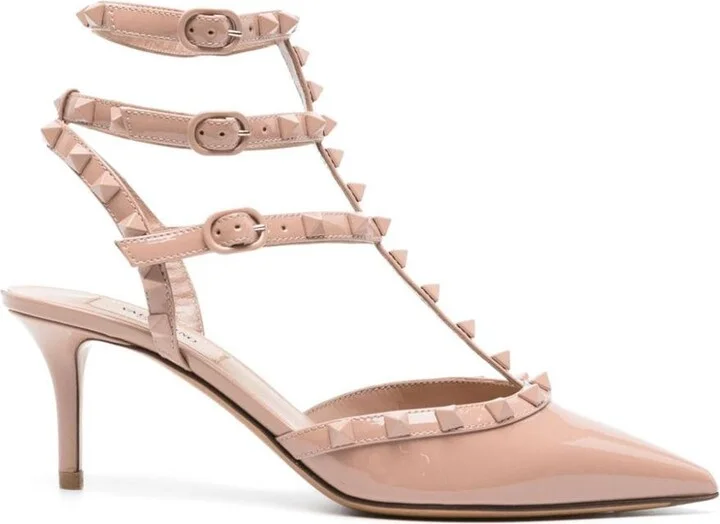 Valentino Garavani Rockstud Leather Slingback Pumps