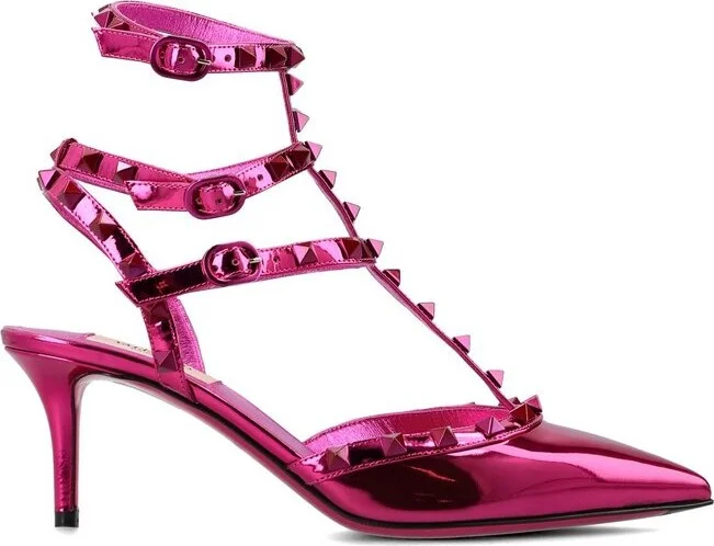 Valentino Garavani Rockstud Mirror-Effect Pumps