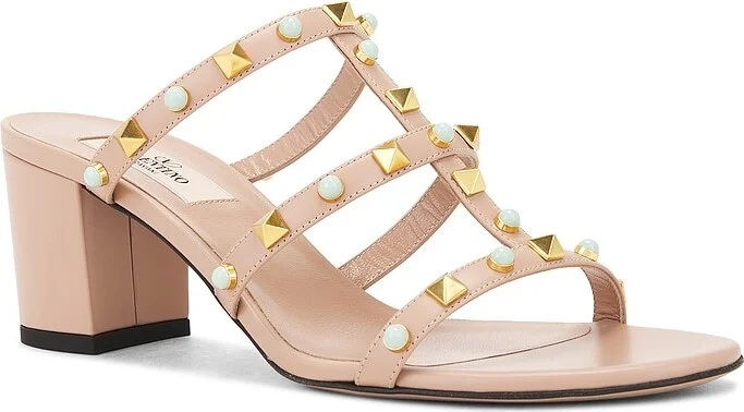 Valentino Garavani Rockstud Mule in Nude - Image 2