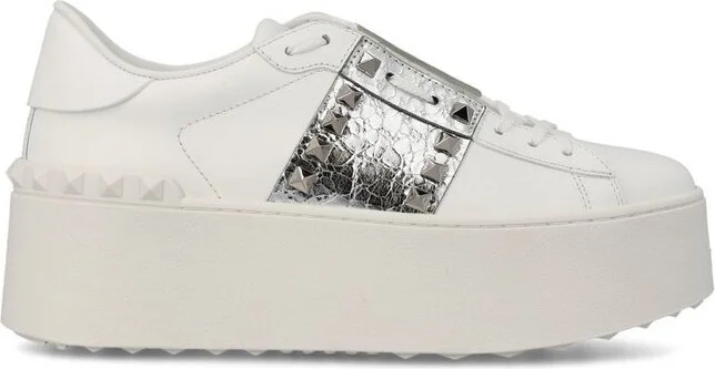Valentino Garavani Rockstud Open Low-Top Sneakers