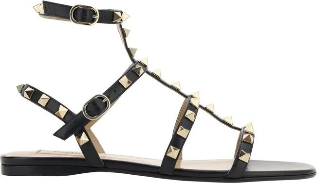 Valentino Garavani Rockstud Open Toe Ankle-Strap Sandals