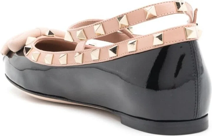 Valentino Garavani Rockstud Patent Leather Ballet Flats - Image 2