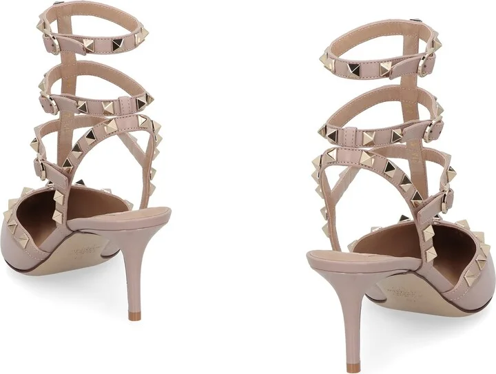 Valentino Garavani Rockstud Patent Leather Slingback Pumps - Image 4