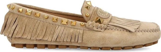 Valentino Garavani Rockstud Plaster Caster Square Toe Loafers