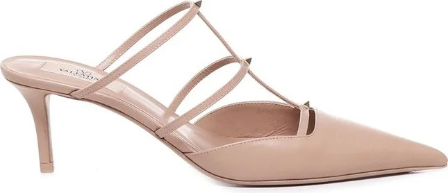 Valentino Garavani Rockstud Pointed Toe Caged Mules