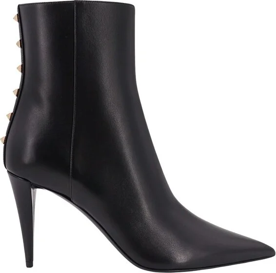 Valentino Garavani Rockstud Pointed Toe Heeled Boots