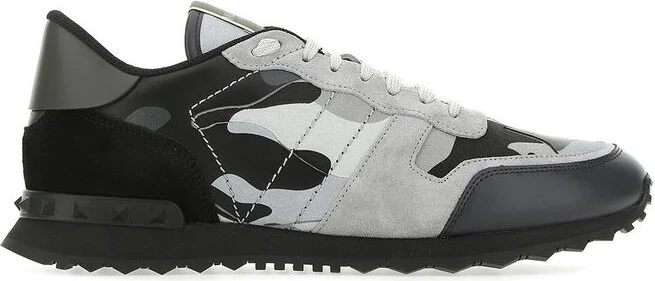 Valentino Garavani Rockstud Rockrunner Camouflage Lace-Up Sneakers