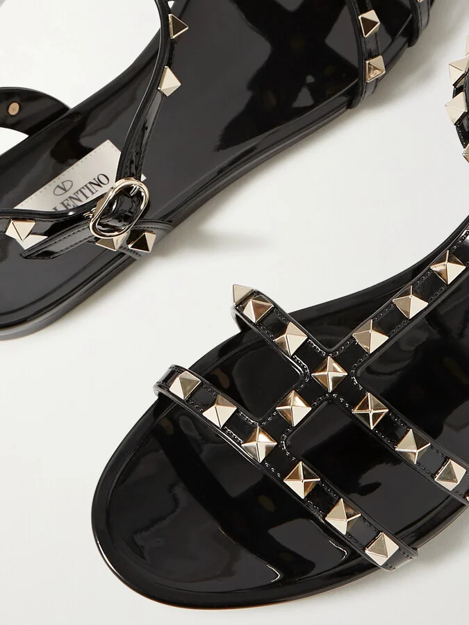 Valentino Garavani - Rockstud Rubber Sandals - Black - Image 4
