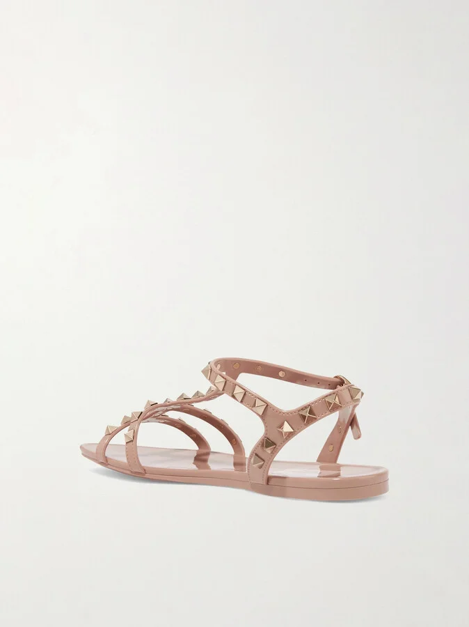 Valentino Garavani - Rockstud Rubber Sandals - Pink - Image 3