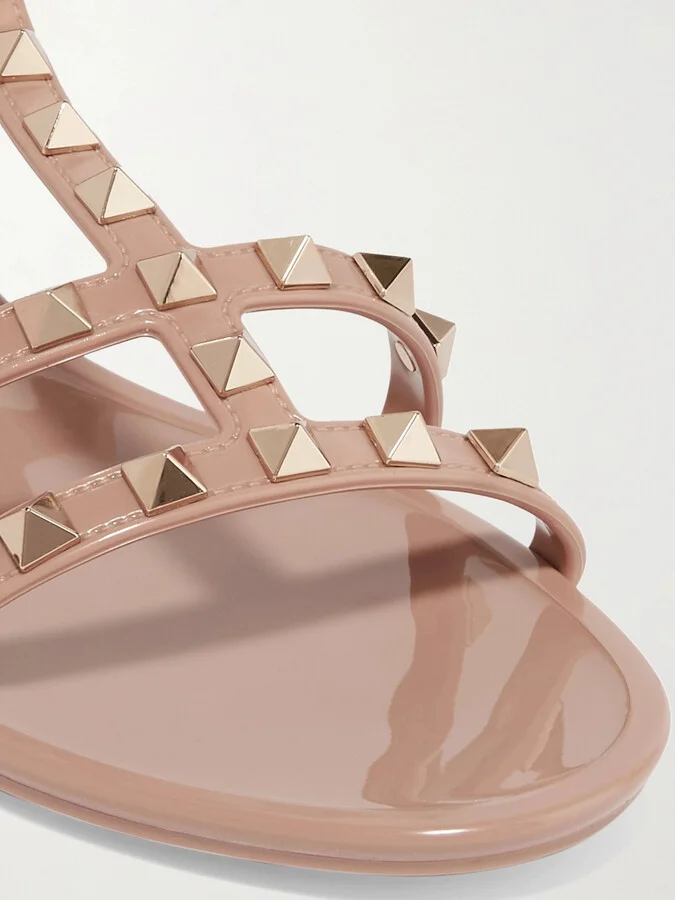 Valentino Garavani - Rockstud Rubber Sandals - Pink - Image 4
