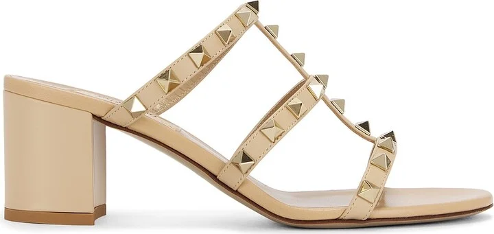 Valentino Garavani Rockstud Slide in Cream