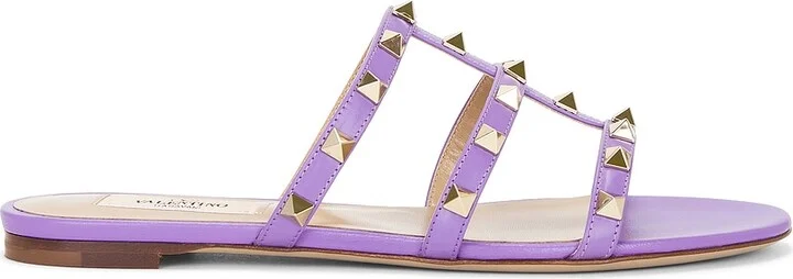 Valentino Garavani Rockstud Slide in Purple