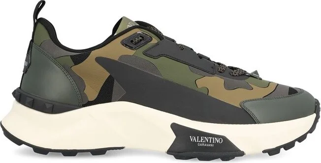 Valentino Garavani Rockstud True Act Lace-Up Sneakers
