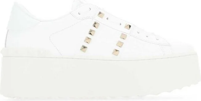 Valentino Garavani Rockstud Untitled Lace-Up Sneakers