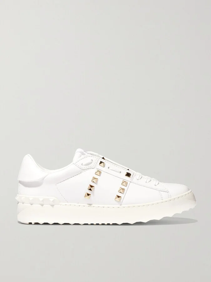 Valentino Garavani - Rockstud Untitled Leather Sneakers - White