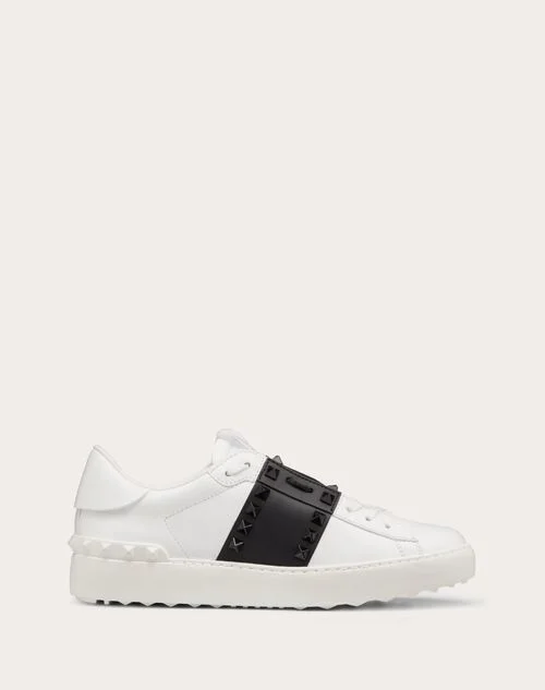 Valentino Garavani ROCKSTUD UNTITLED SNEAKER IN CALFSKIN LEATHER WITH TONAL STUDS