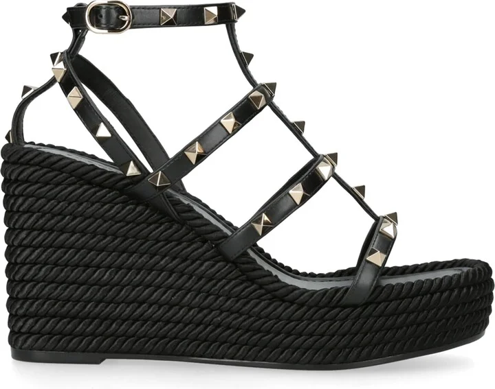 Valentino Garavani Rockstud Wedge Sandals 95