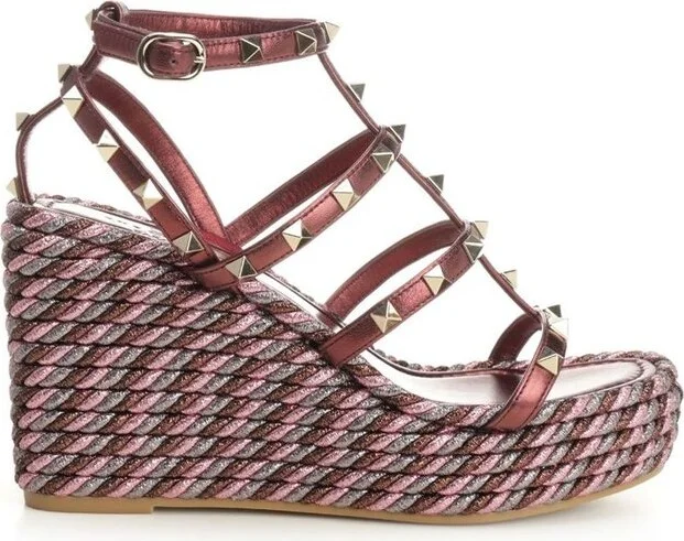 Valentino Garavani Rockstud Wedged Sandals