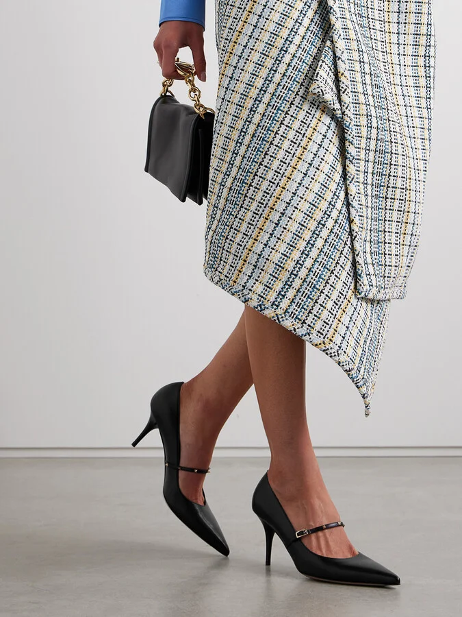 Valentino Garavani - Rockstud Wispy 80 Leather Mary Jane Pumps - Black - Image 2