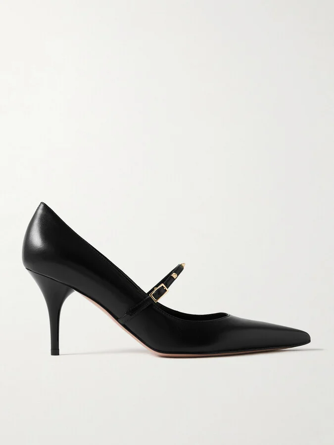Valentino Garavani - Rockstud Wispy 80 Leather Mary Jane Pumps - Black