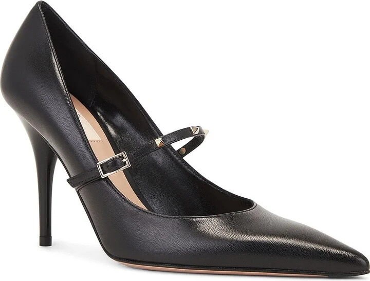 Valentino Garavani Rockstud Wispy Mary Jane Heel in Black - Image 2