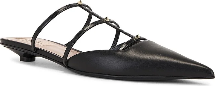 Valentino Garavani Rockstud Wispy Mule in Black - Image 2