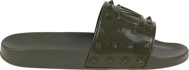 Valentino Garavani Roman Stud Open Toe Slides