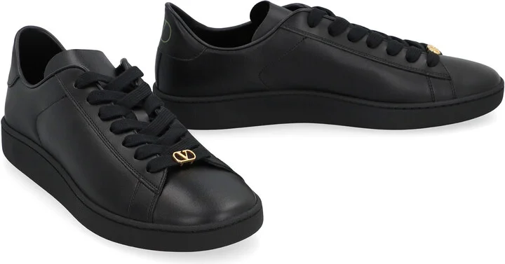 Valentino Garavani Royco Leather Low-Top Sneakers - Image 3