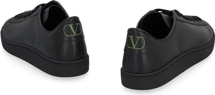 Valentino Garavani Royco Leather Low-Top Sneakers - Image 4