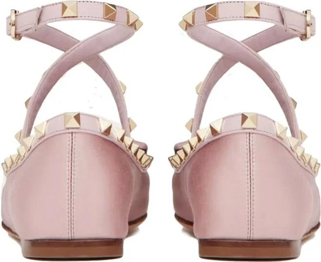Valentino Garavani Satin "Rockstud" Ballerina - Image 3