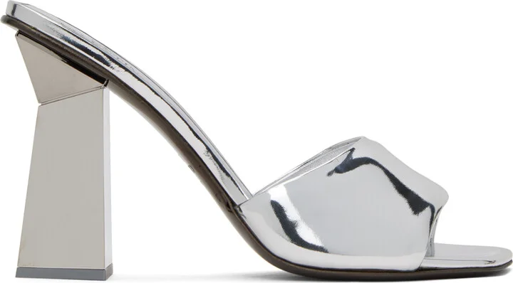 Valentino Garavani Silver One Stud Hyper Sandals