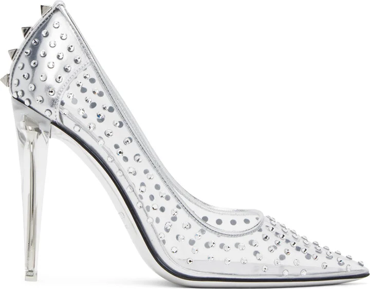 Valentino Garavani Silver Rockstud Heels