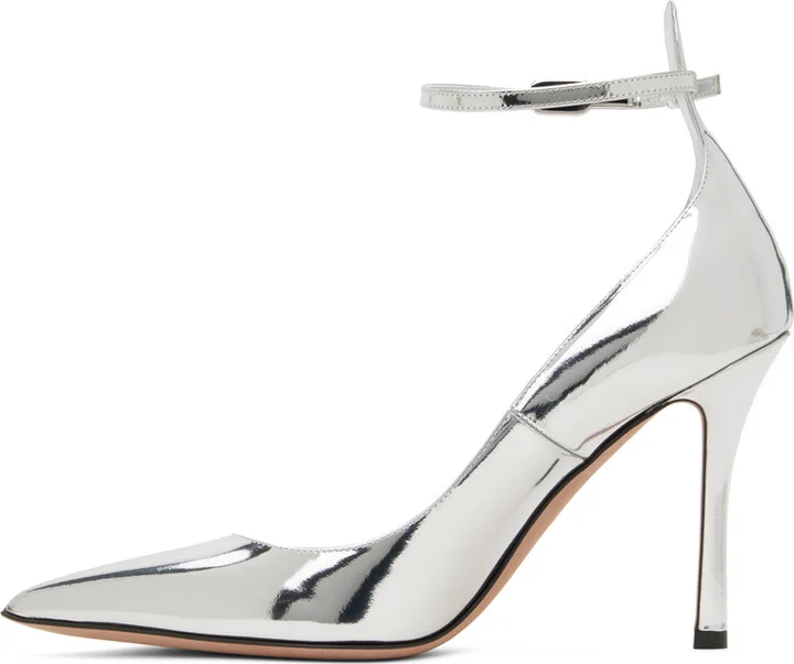 Valentino Garavani Silver Tan-Go 100 Heels - Image 3